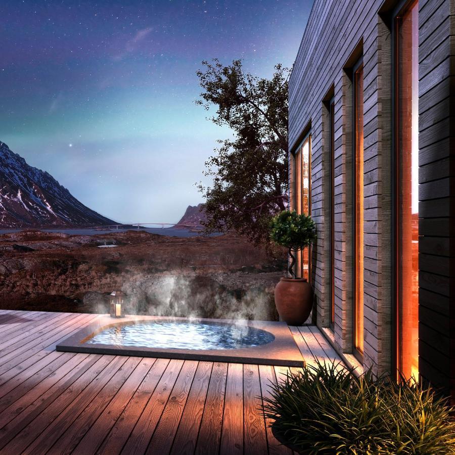 New! Luxury Cabin In Beautiful Lofoten Kleppstad Exterior photo