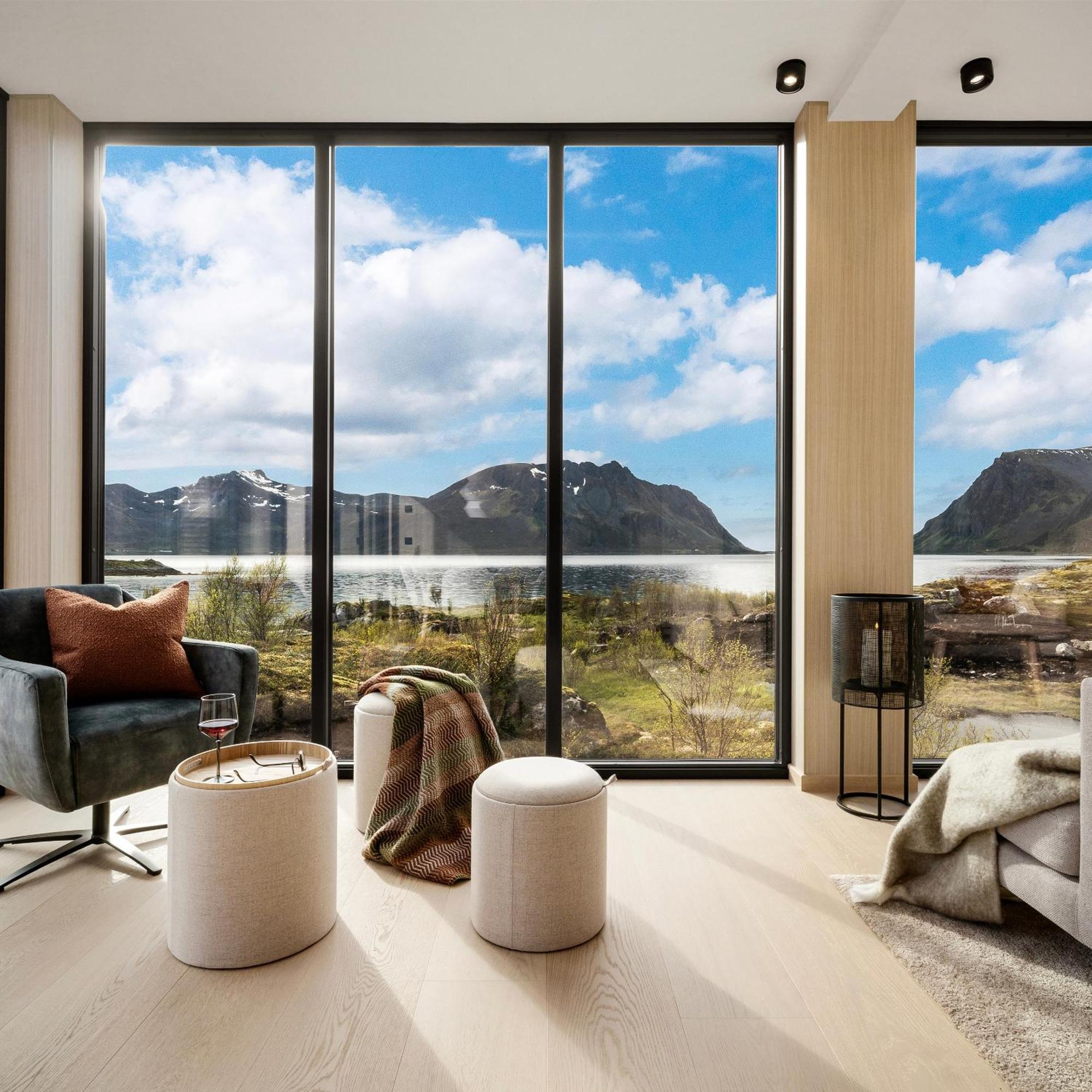 New! Luxury Cabin In Beautiful Lofoten Kleppstad Exterior photo